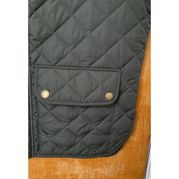 Barbour Men's Olive Green Lowerdale Quilted Gilet Full Zip Vest Size XXL - Picture 3 of 8